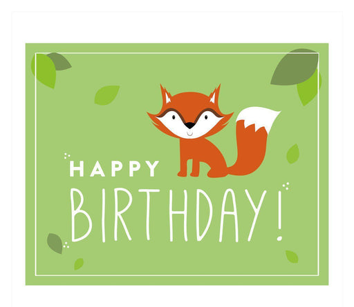 Andaz Press 8.5 x 11 Woodland Friends Happy Birthday Fox Party Sign-Set of 1-Andaz Press-