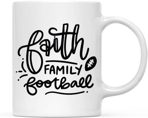 Andaz Press Autumn 11oz. Coffee Mug Gift, Faith Family Football-Set of 1-Andaz Press-Faith Family Football-
