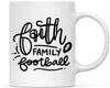 Andaz Press Autumn 11oz. Coffee Mug Gift, Faith Family Football-Set of 1-Andaz Press-Faith Family Football-