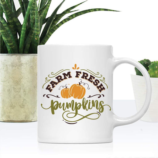 Andaz Press Autumn 11oz. Coffee Mug Gift, Farm Fresh Pumpkin-Set of 1-Andaz Press-Farm Fresh Pumpkin-