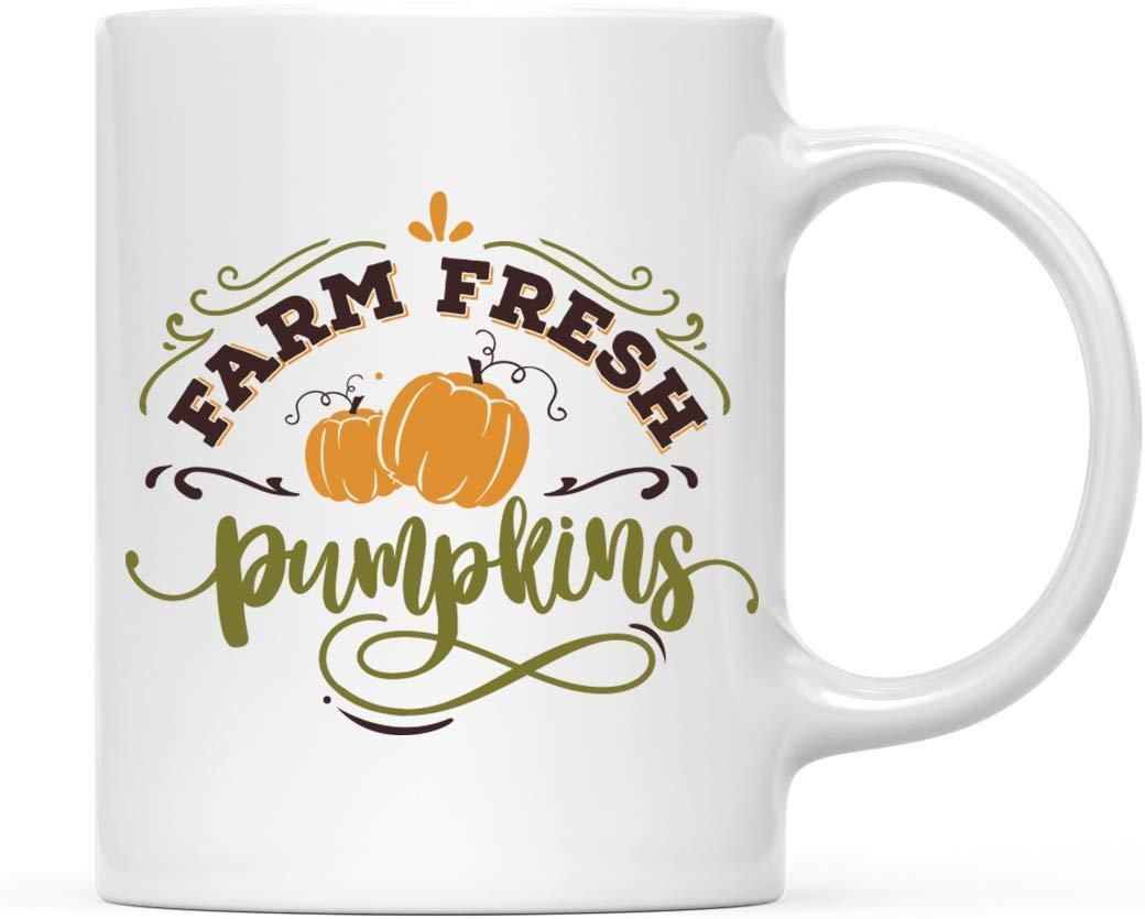 Andaz Press Autumn 11oz. Coffee Mug Gift, Farm Fresh Pumpkin-Set of 1-Andaz Press-Farm Fresh Pumpkin-