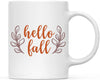 Andaz Press Autumn 11oz. Coffee Mug Gift, Hello Fall, Rustic Leaves-Set of 1-Andaz Press-Hello Fall, Rustic Leaves-
