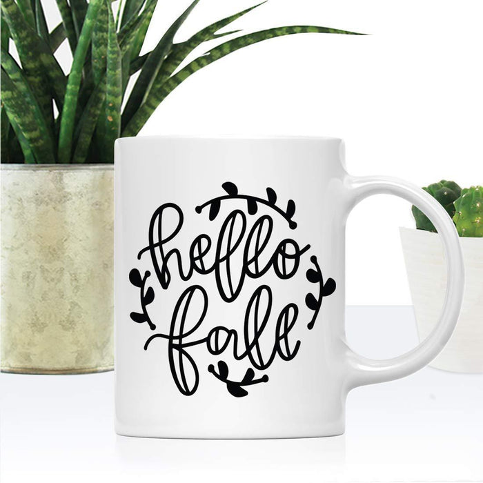 Andaz Press Autumn 11oz. Coffee Mug Gift, Hello Fall-Set of 1-Andaz Press-Hello Fall-