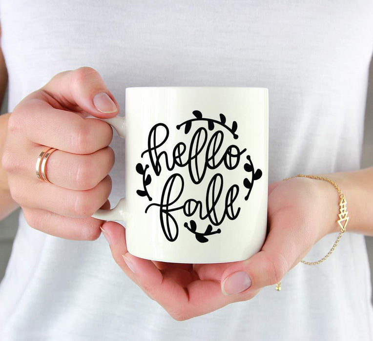Andaz Press Autumn 11oz. Coffee Mug Gift, Hello Fall-Set of 1-Andaz Press-Hello Fall-