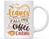 Andaz Press Autumn 11oz. Coffee Mug Gift, Leaves are Falling Coffee is Calling-Set of 1-Andaz Press-Leaves are Falling Coffee is Calling-