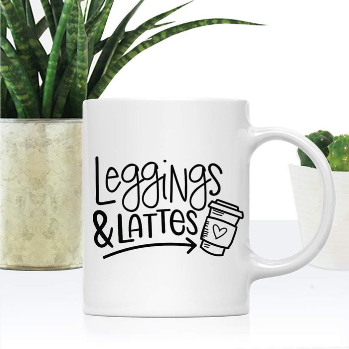Andaz Press Autumn 11oz. Coffee Mug Gift, Leggings & Lattes-Set of 1-Andaz Press-Leggings & Lattes-