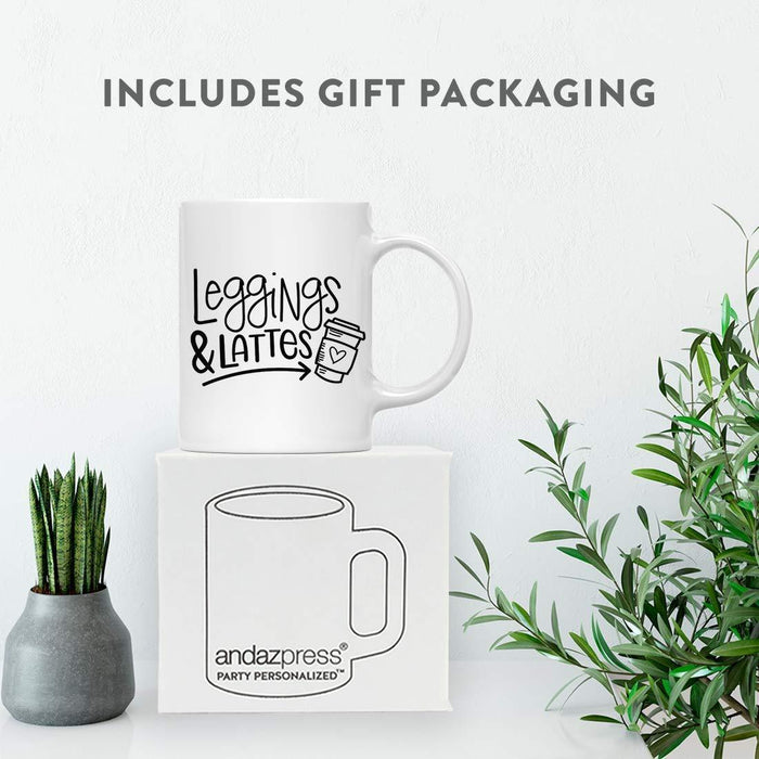 Andaz Press Autumn 11oz. Coffee Mug Gift, Leggings & Lattes-Set of 1-Andaz Press-Leggings & Lattes-