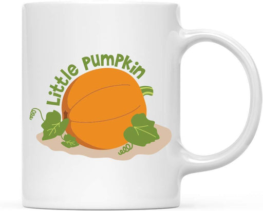 Andaz Press Autumn 11oz. Coffee Mug Gift, Little Pumpkin, Graphic with Leaves-Set of 1-Andaz Press-Little Pumpkin, Graphic with Leaves-