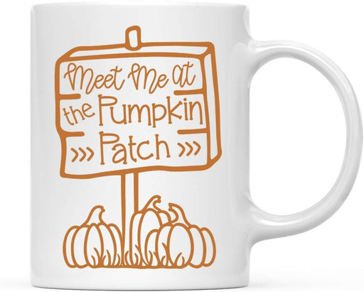 Andaz Press Autumn 11oz. Coffee Mug Gift, Meet Me at Pumpkin Patch-Set of 1-Andaz Press-Meet Me at Pumpkin Patch-