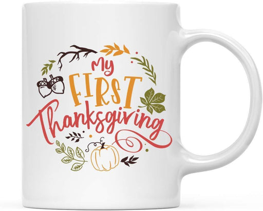 Andaz Press Autumn 11oz. Coffee Mug Gift, My First Thanksgiving-Set of 1-Andaz Press-My First Thanksgiving-