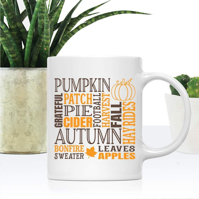 Andaz Press Autumn 11oz. Coffee Mug Gift, Pumpkin Patch Cider Autumn Collage-Set of 1-Andaz Press-Pumpkin Patch Cider Autumn Collage-