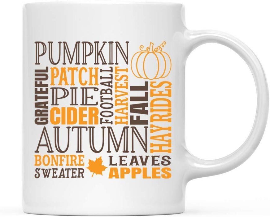 Andaz Press Autumn 11oz. Coffee Mug Gift, Pumpkin Patch Cider Autumn Collage-Set of 1-Andaz Press-Pumpkin Patch Cider Autumn Collage-