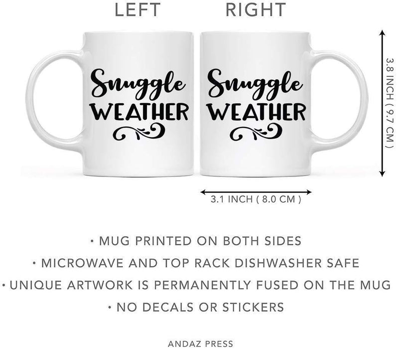 Andaz Press Autumn 11oz. Coffee Mug Gift, Snuggle Weather-Set of 1-Andaz Press-Snuggle Weather-
