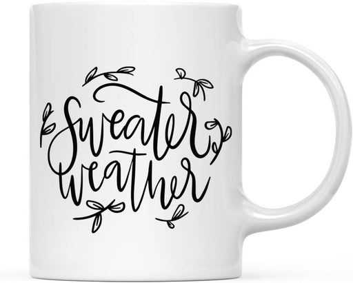 Andaz Press Autumn 11oz. Coffee Mug Gift, Sweater Weather, Leaves Graphic-Set of 1-Andaz Press-Sweater Weather. Leaves Graphic-