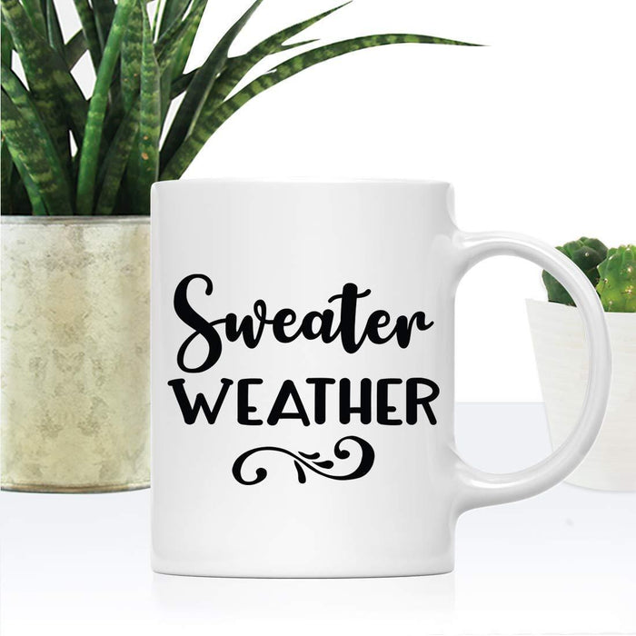 Andaz Press Autumn 11oz. Coffee Mug Gift, Sweater Weather-Set of 1-Andaz Press-Sweater Weather-