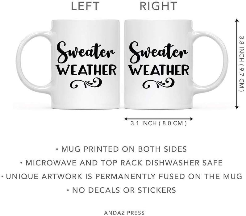 Andaz Press Autumn 11oz. Coffee Mug Gift, Sweater Weather-Set of 1-Andaz Press-Sweater Weather-