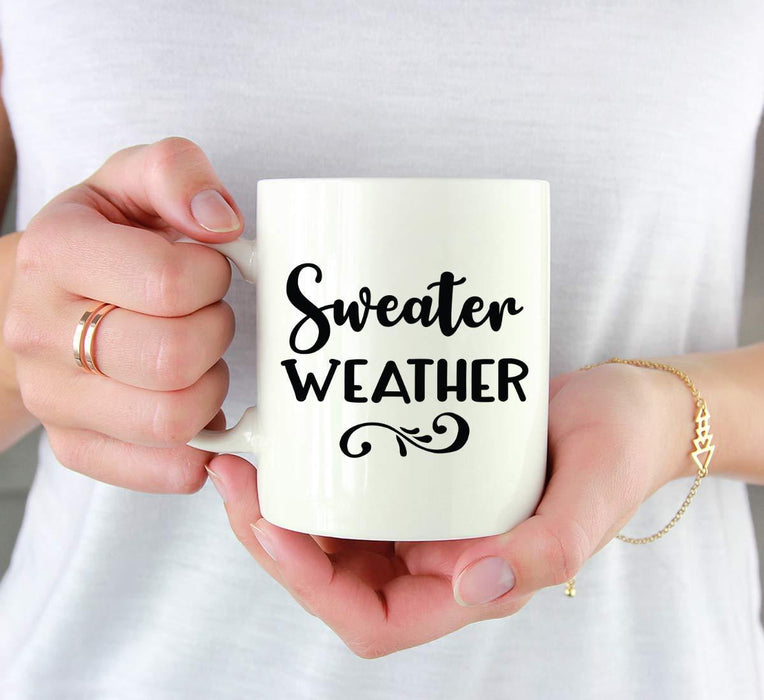 Andaz Press Autumn 11oz. Coffee Mug Gift, Sweater Weather-Set of 1-Andaz Press-Sweater Weather-