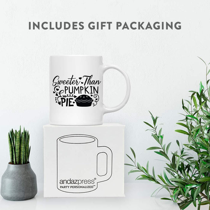 Andaz Press Autumn 11oz. Coffee Mug Gift, Sweeter Than Pumpkin Pie-Set of 1-Andaz Press-Sweeter Than Pumpkin Pie-