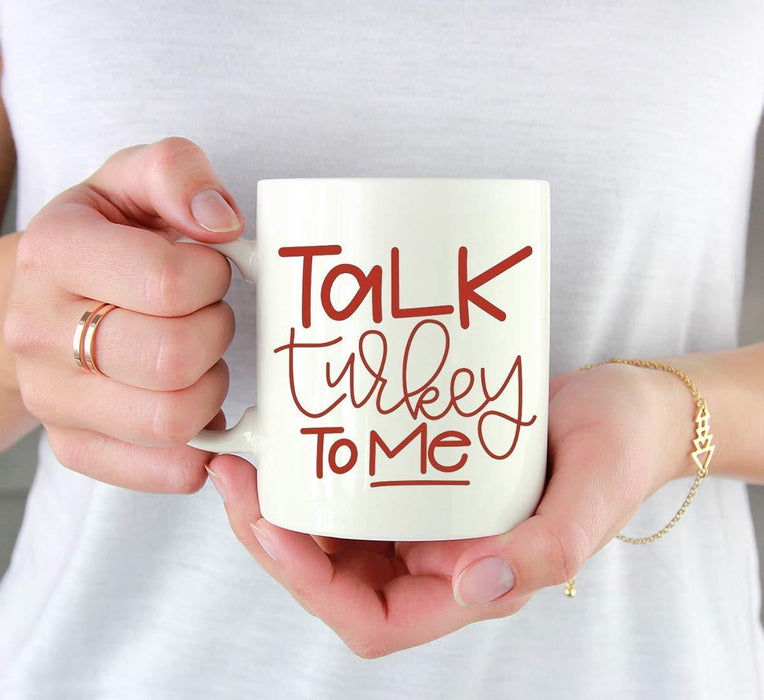 Andaz Press Autumn 11oz. Coffee Mug Gift, Talk Turkey to Me-Set of 1-Andaz Press-Talk Turkey to Me-