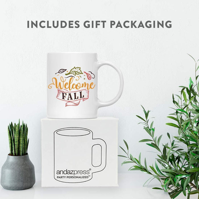 Andaz Press Autumn 11oz. Coffee Mug Gift, Welcome Fall-Set of 1-Andaz Press-Welcome Fall-