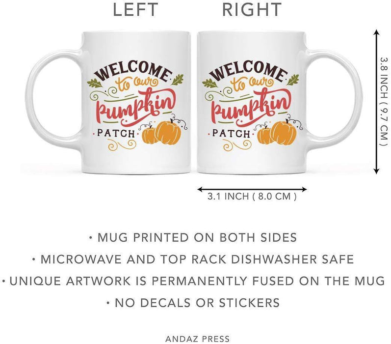 Andaz Press Autumn 11oz. Coffee Mug Gift, Welcome to Our Pumpkin Patch-Set of 1-Andaz Press-Welcome to Our Pumpkin Patch-