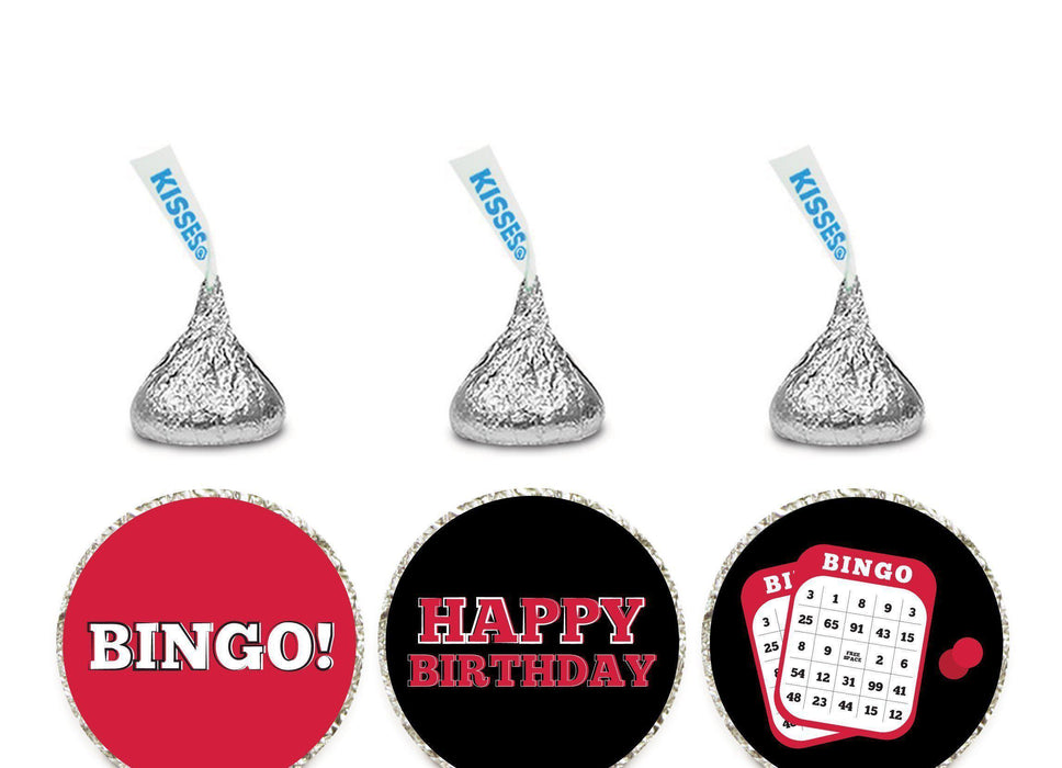 Andaz Press Birthday Chocolate Drop Labels Trio, Fits Hershey's Kisses Party Favors-Set of 1-Andaz Press-Bingo!-