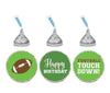 Andaz Press Birthday Chocolate Drop Labels Trio, Fits Hershey's Kisses Party Favors-Set of 1-Andaz Press-Football Touchdown!-