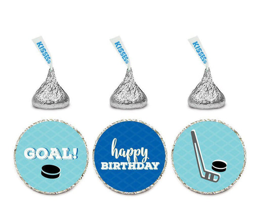 Andaz Press Birthday Chocolate Drop Labels Trio, Fits Hershey's Kisses Party Favors-Set of 1-Andaz Press-Hockey-