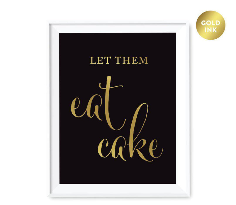 Andaz Press Black and Metallic Gold Wedding Favor Signs-Set of 1-Andaz Press-Please Take One-
