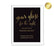 Andaz Press Black and Metallic Gold Wedding Favor Signs-Set of 1-Andaz Press-Please Take One-