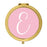 Andaz Press Blush Pink Monogram Gold 2.75 inch Round Compact Mirror-Set of 1-Andaz Press-Bride to Be-