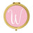 Andaz Press Blush Pink Monogram Gold 2.75 inch Round Compact Mirror-Set of 1-Andaz Press-Bride to Be-