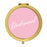 Andaz Press Blush Pink Monogram Gold 2.75 inch Round Compact Mirror-Set of 1-Andaz Press-Bride to Be-