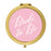 Andaz Press Blush Pink Monogram Gold 2.75 inch Round Compact Mirror-Set of 1-Andaz Press-Bride to Be-