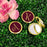 Andaz Press Burgundy Maroon Jewel Tone with Faux Gold Glitter Monogram 2.75 inch Round Gold Compact Mirror-Set of 1-Andaz Press-A-