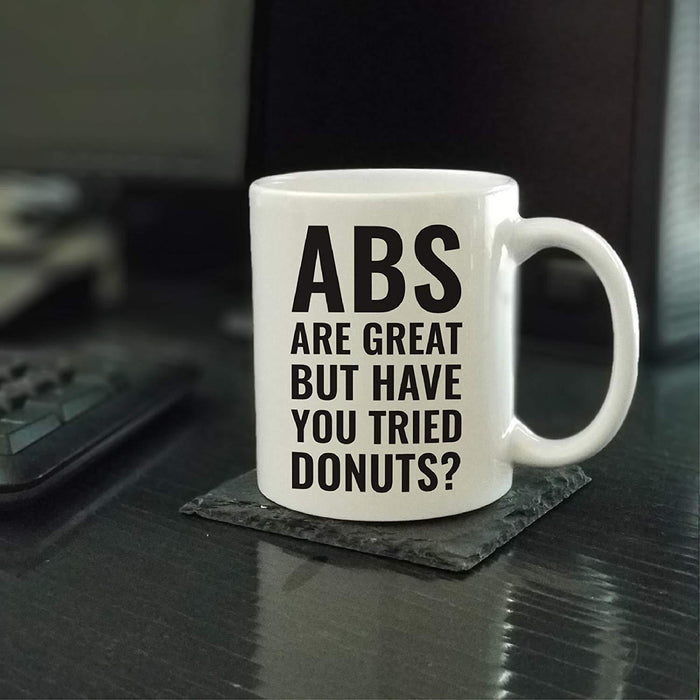 Andaz Press Fitness Coffee Mug Abs are Great But Have You Tried Donuts?-Set of 1-Andaz Press-Abs are Great But Have You Tried Donuts?-