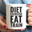 Andaz Press Fitness Coffee Mug Diet Exercise Eat Train-Set of 1-Andaz Press-Diet Exercise Eat Train-