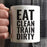 Andaz Press Fitness Coffee Mug Eat Clean Train Dirty-Set of 1-Andaz Press-Eat Clean Train Dirty-