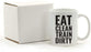 Andaz Press Fitness Coffee Mug Eat Clean Train Dirty-Set of 1-Andaz Press-Eat Clean Train Dirty-