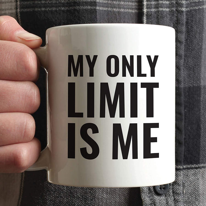 Andaz Press Fitness Coffee Mug My Only Limit is Me-Set of 1-Andaz Press-My Only Limit is Me-