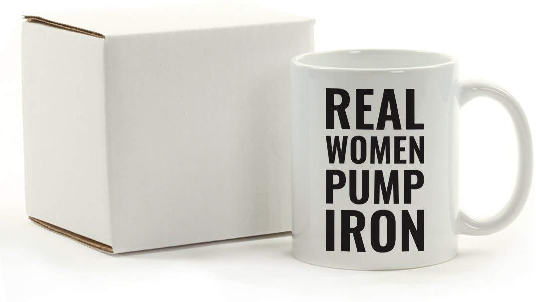 Andaz Press Fitness Coffee Mug Real Women Pump Iron-Set of 1-Andaz Press-Real Women Pump Iron-