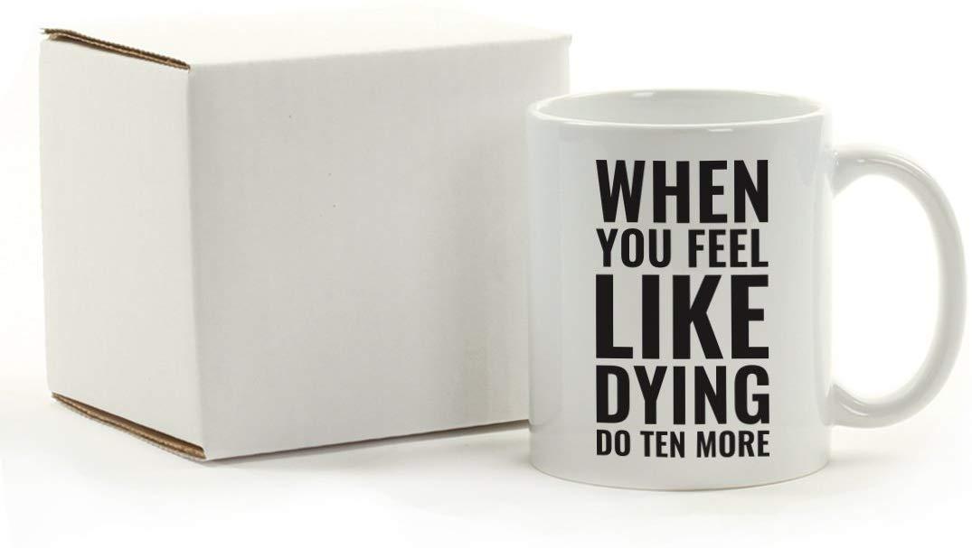 Andaz Press Fitness Coffee Mug You Can Take a Day Off When You're Dead-Set of 1-Andaz Press-You Can Take a Day Off When You're Dead-