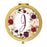 Andaz Press Marsala Burgundy Maroon Flowers on White Monogram Gold Compact Mirror-Set of 1-Andaz Press-J-