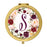 Andaz Press Marsala Burgundy Maroon Flowers on White Monogram Gold Compact Mirror-Set of 1-Andaz Press-S-