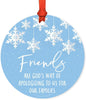 Andaz Press Metal Christmas Ornament, Best Friends are God's Way of Apologizing to Us for Our Families, for Long Distance Best Friends-Set of 1-Andaz Press-Best Friends are God's Way of Apologizing to Us for Our Families for Long Distance Best Friends-