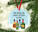 Andaz Press Metal Christmas Ornament, True Friends are Always Together in Spirit, Alcohol Graphics, for Long Distance Best Friends-Set of 1-Andaz Press-True Friends are Always Together in Spirit Alcohol Graphics for Long Distance Best Friends-