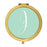 Andaz Press Mint Green Monogram Gold 2.75 inch round Compact Mirror-Set of 1-Andaz Press-J-