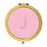 Andaz Press Modern Blush Pink Monogram Gold 2.75 inch Round Compact Mirror-Set of 1-Andaz Press-A-