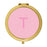 Andaz Press Modern Blush Pink Monogram Gold 2.75 inch Round Compact Mirror-Set of 1-Andaz Press-A-