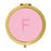 Andaz Press Modern Blush Pink Monogram Gold 2.75 inch Round Compact Mirror-Set of 1-Andaz Press-A-